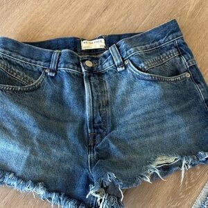 We The Free Distressed Blue Jean Shorts